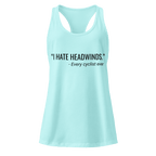 I Hate Headwinds | Women’s Cycling Racerback Tank - Cyclist Hive