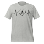 Male Cyclist Heartbeat Men’s T-Shirt | Minimalist Bike Lover Tee - Cyclist Hive