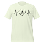 Male Cyclist Heartbeat Men’s T-Shirt | Minimalist Bike Lover Tee - Cyclist Hive