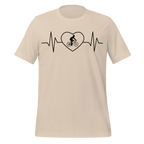 Male Cyclist Heartbeat Men’s T-Shirt | Minimalist Bike Lover Tee - Cyclist Hive
