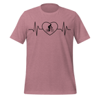 Male Cyclist Heartbeat Men’s T-Shirt | Minimalist Bike Lover Tee - Cyclist Hive