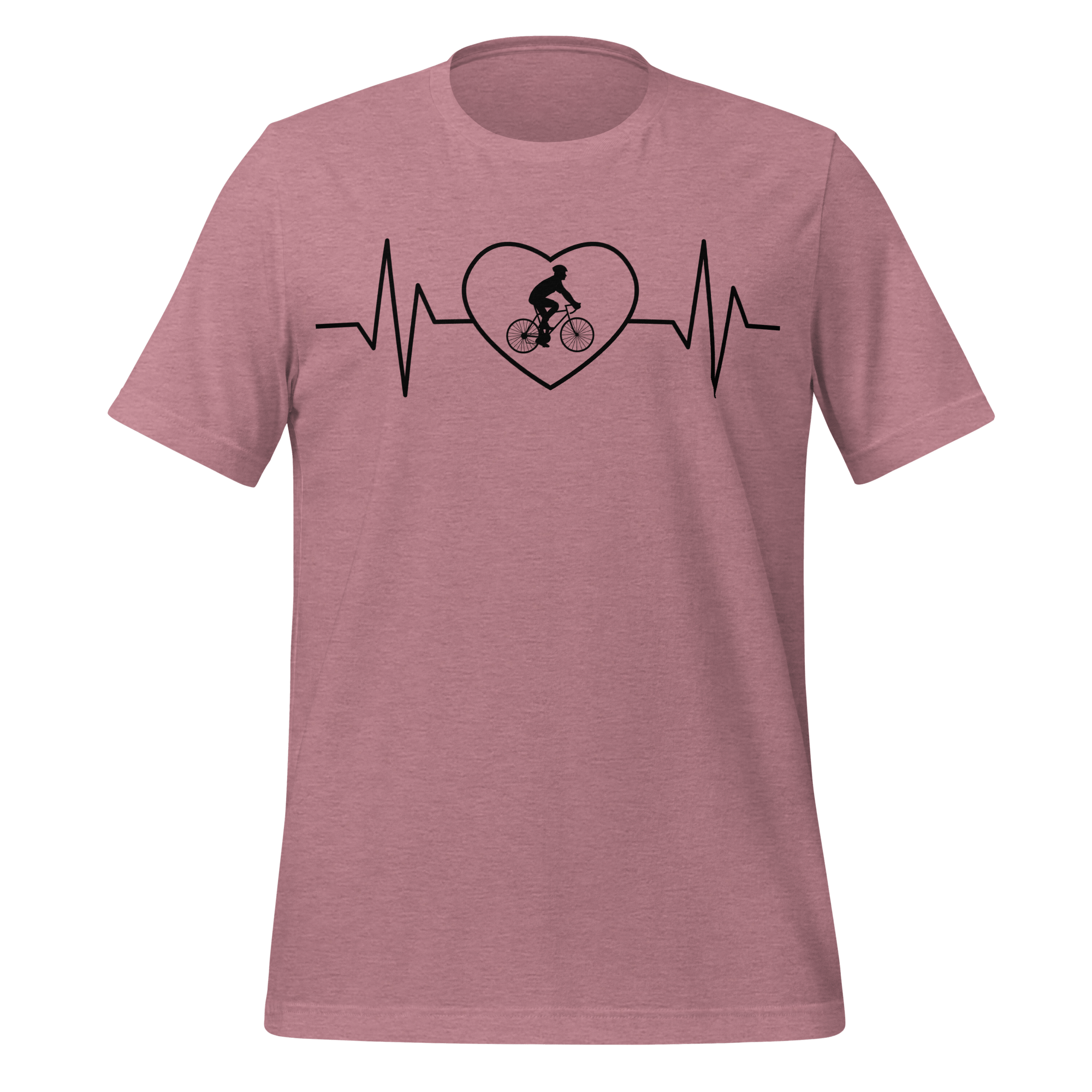 Male Cyclist Heartbeat Men’s T-Shirt | Minimalist Bike Lover Tee - Cyclist Hive