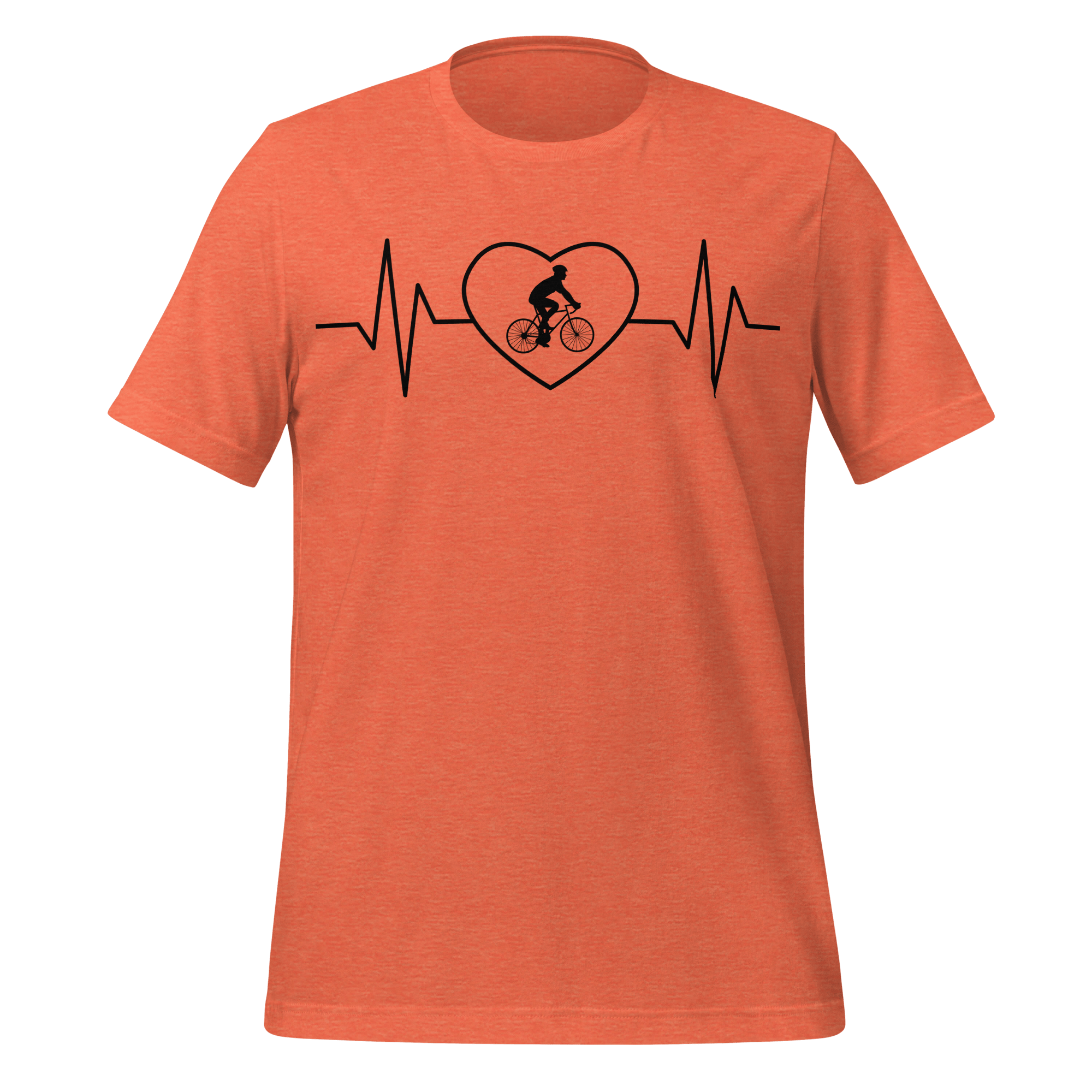 Male Cyclist Heartbeat Men’s T-Shirt | Minimalist Bike Lover Tee - Cyclist Hive