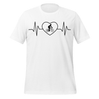 Male Cyclist Heartbeat Men’s T-Shirt | Minimalist Bike Lover Tee - Cyclist Hive