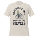 Never Underestimate an Old Guy on a Bicycle | Funny Cycling T-Shirt - Cyclist Hive
