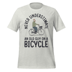 Never Underestimate an Old Guy on a Bicycle | Funny Cycling T-Shirt - Cyclist Hive