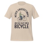 Never Underestimate an Old Guy on a Bicycle | Funny Cycling T-Shirt - Cyclist Hive