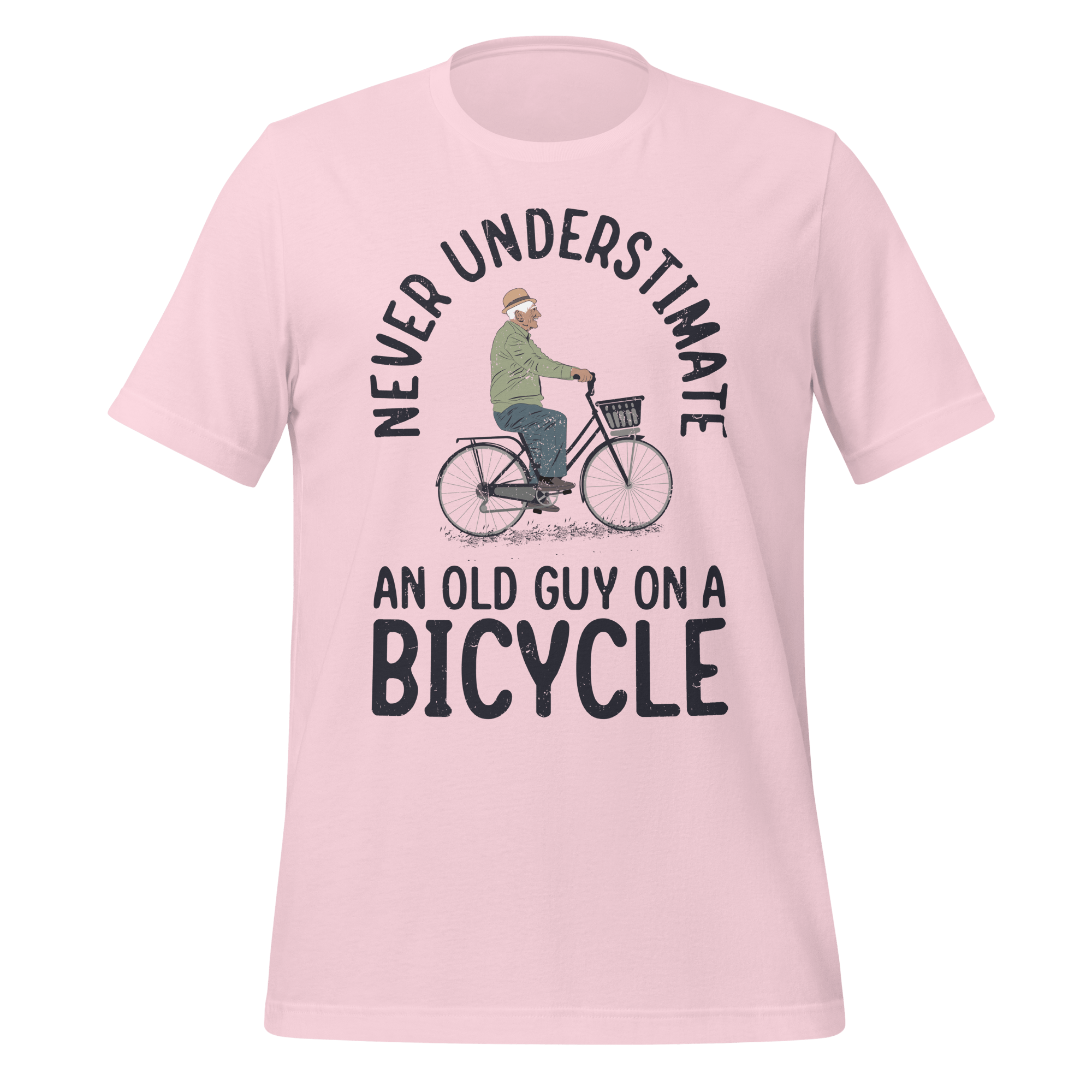 Never Underestimate an Old Guy on a Bicycle | Funny Cycling T-Shirt - Cyclist Hive