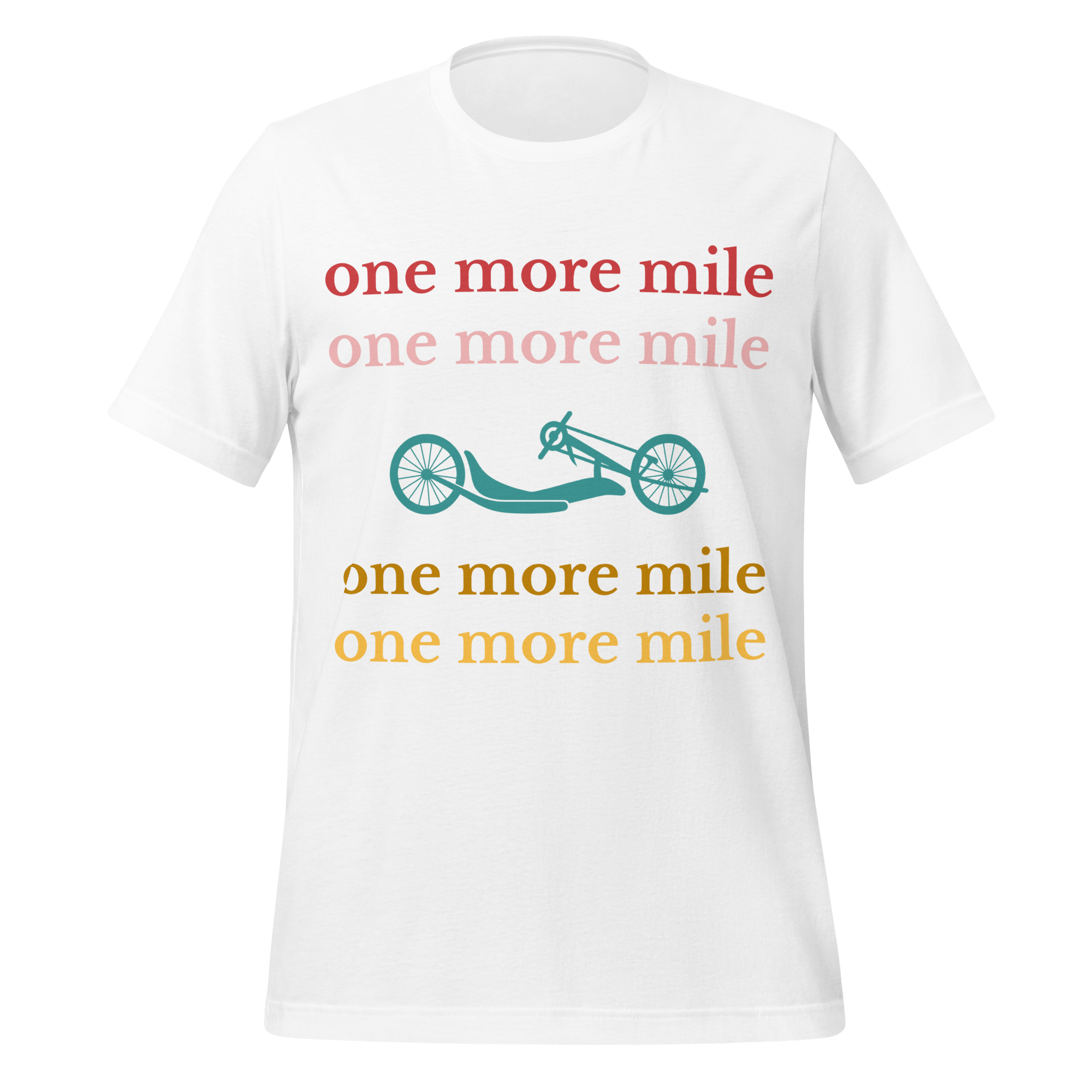 One More Mile Handcycling T-Shirt | Motivational Cycling Tee - Cyclist Hive