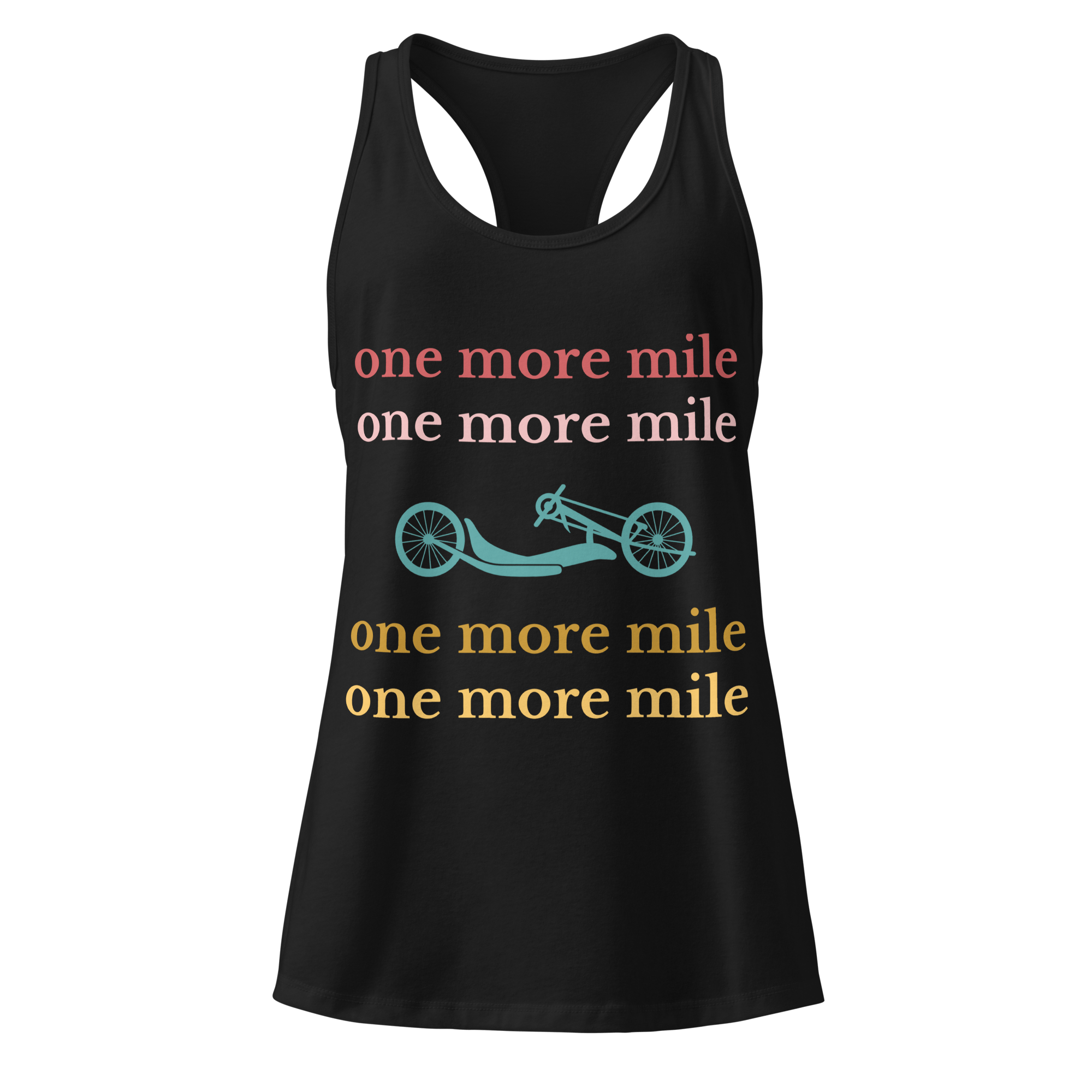 One More Mile Handcycling Women’s Racerback Tank | Motivational Cycling Top - Cyclist Hive