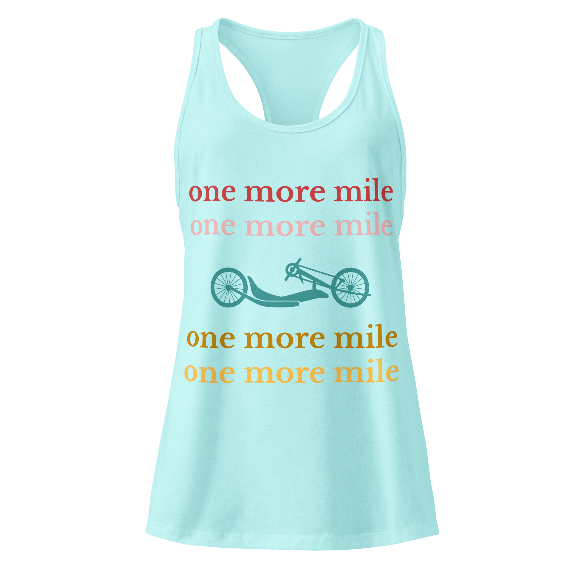 One More Mile Handcycling Women’s Racerback Tank | Motivational Cycling Top - Cyclist Hive
