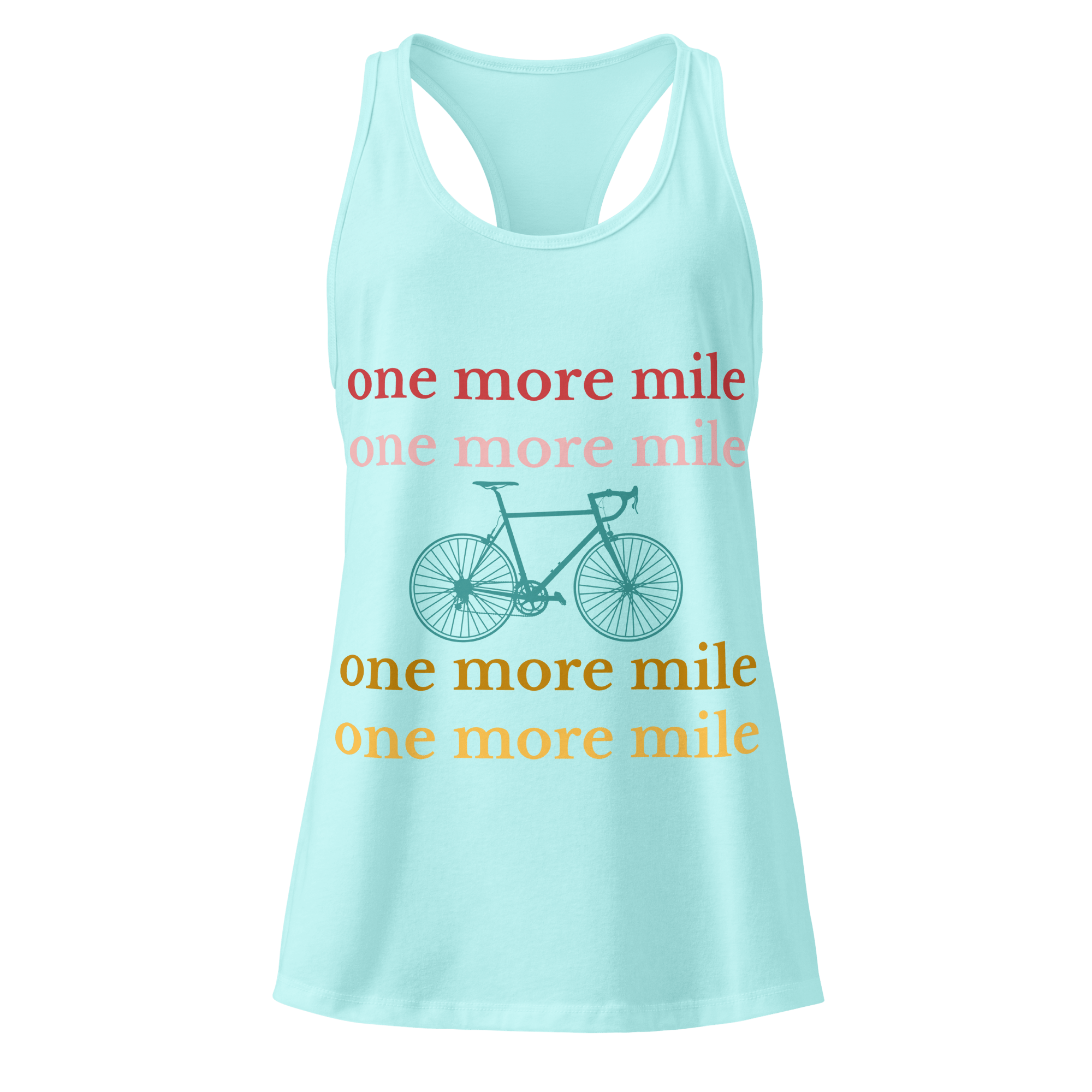 One More Mile Women’s Racerback Tank Top | Motivational Cycling Shirt - Cyclist Hive