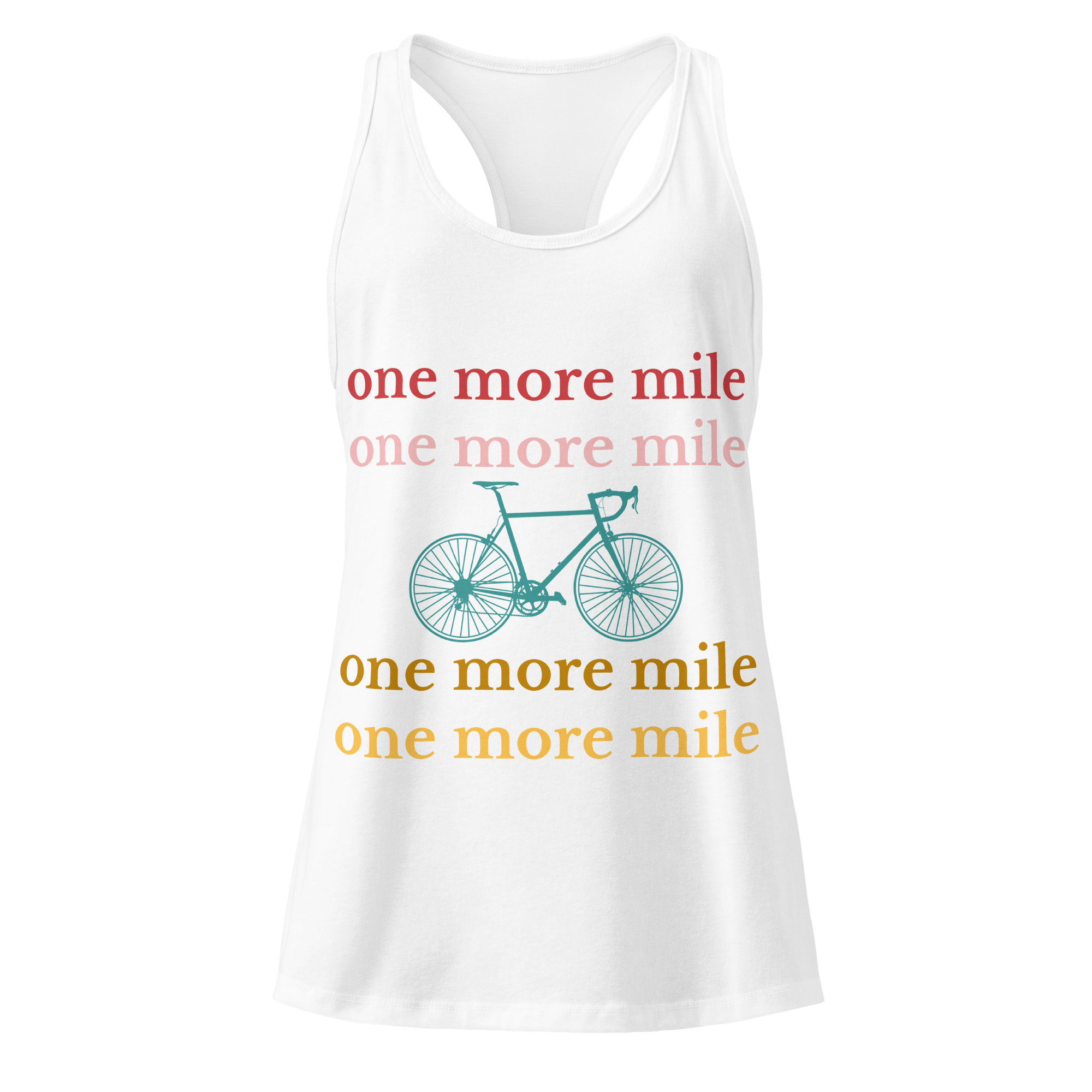 One More Mile Women’s Racerback Tank Top | Motivational Cycling Shirt - Cyclist Hive