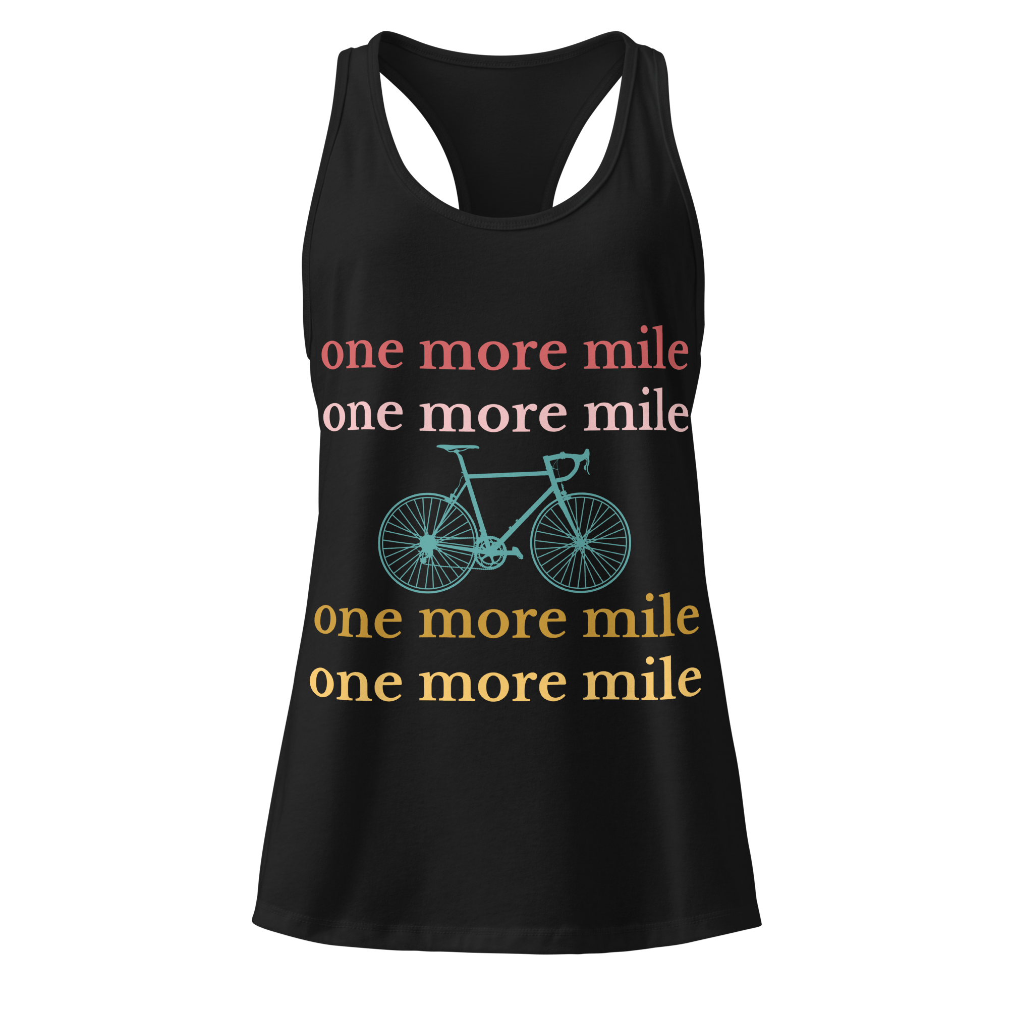 One More Mile Women’s Racerback Tank Top | Motivational Cycling Shirt - Cyclist Hive