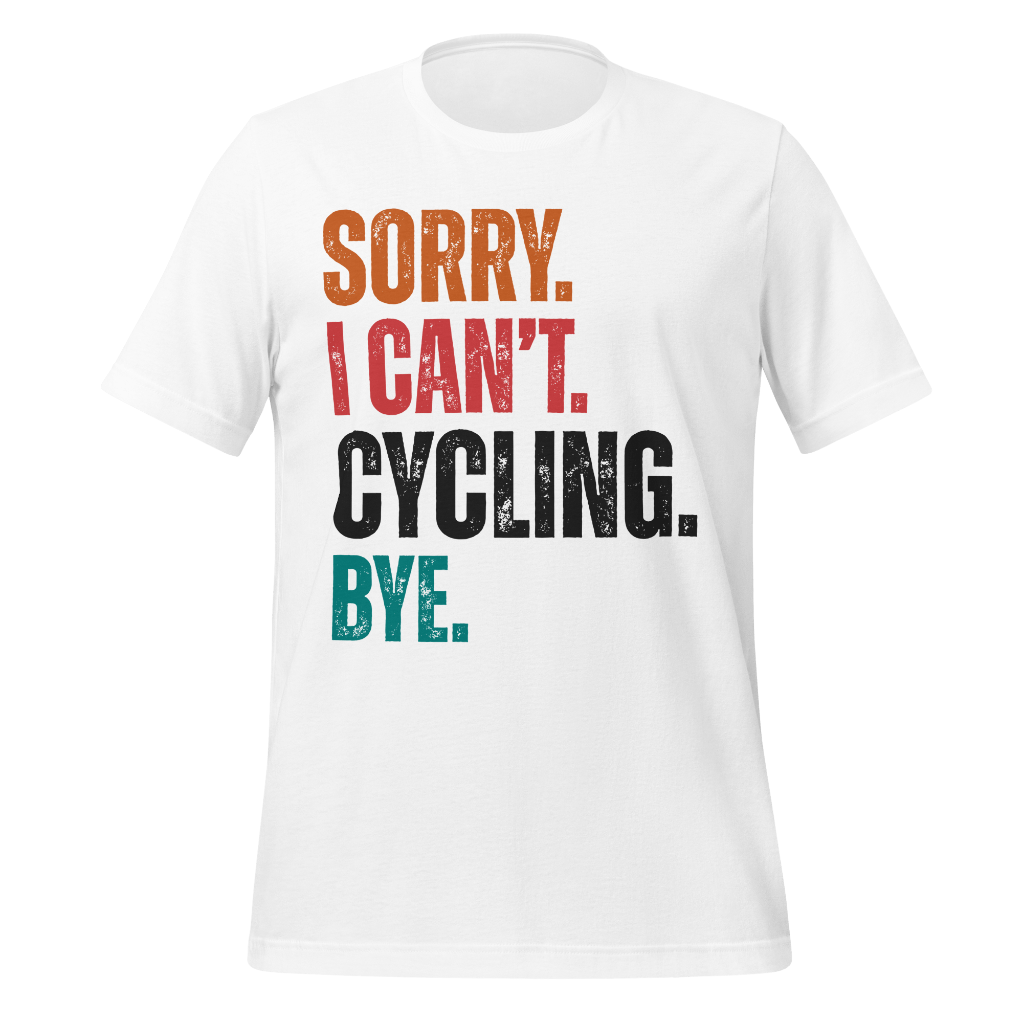 Sorry I Can’t Cycling T-Shirt | Retro Funny Bike Tee - Cyclist Hive