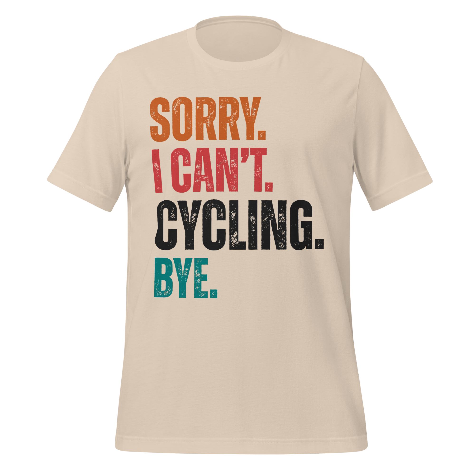 Sorry I Can’t Cycling T-Shirt | Retro Funny Bike Tee - Cyclist Hive