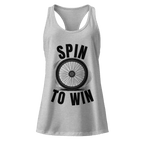 Spin to Win Black | Women’s Cycling Racerback Tank - Cyclist Hive