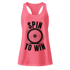 Spin to Win Black | Women’s Cycling Racerback Tank - Cyclist Hive