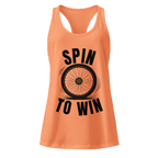 Spin to Win Black | Women’s Cycling Racerback Tank - Cyclist Hive