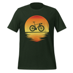Sunset Bike Silhouette T-Shirt | Cycling Graphic Tee for Riders - Cyclist Hive