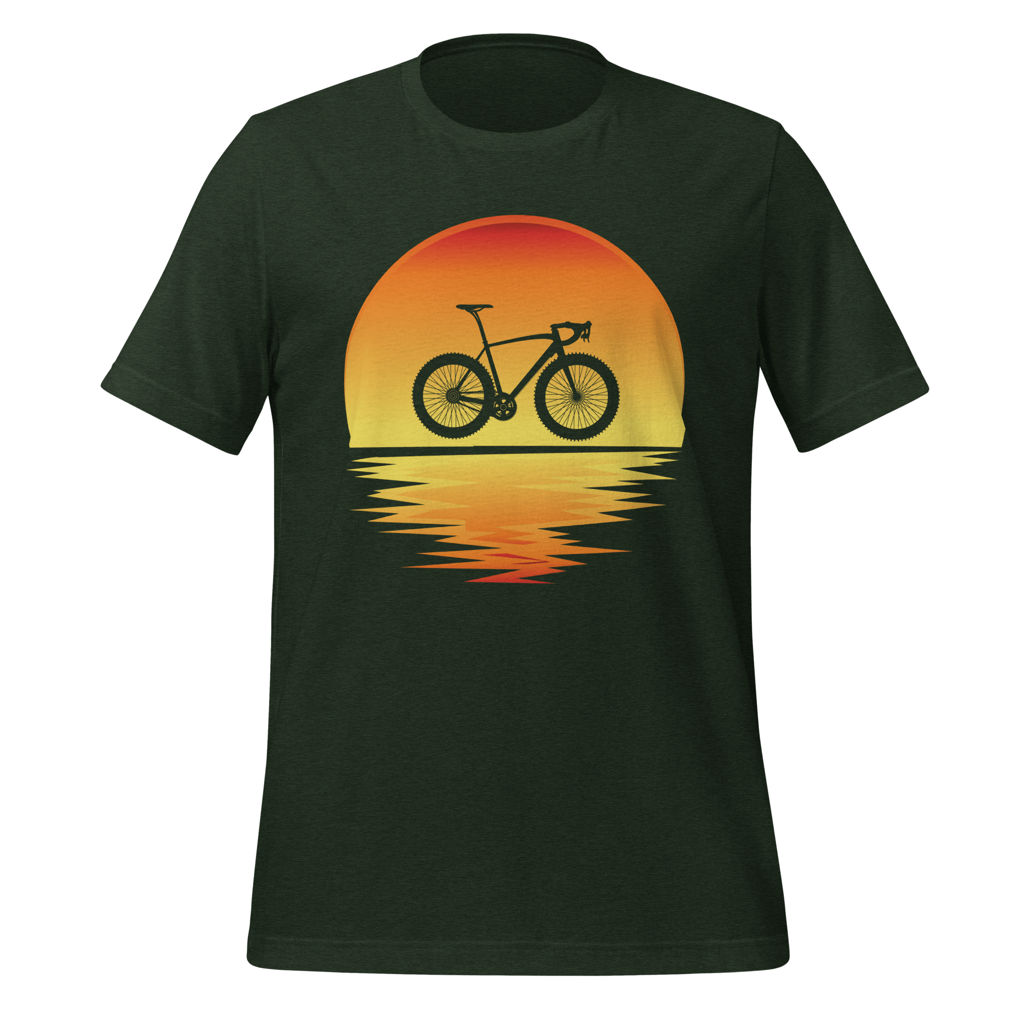 Sunset Bike Silhouette T-Shirt | Cycling Graphic Tee for Riders - Cyclist Hive