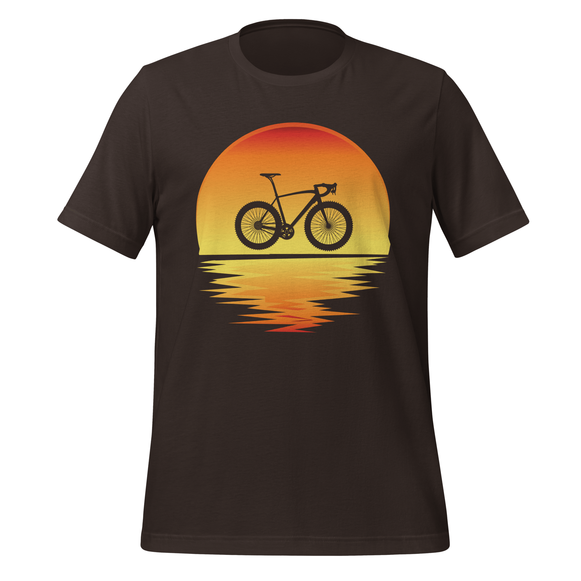 Sunset Bike Silhouette T-Shirt | Cycling Graphic Tee for Riders - Cyclist Hive