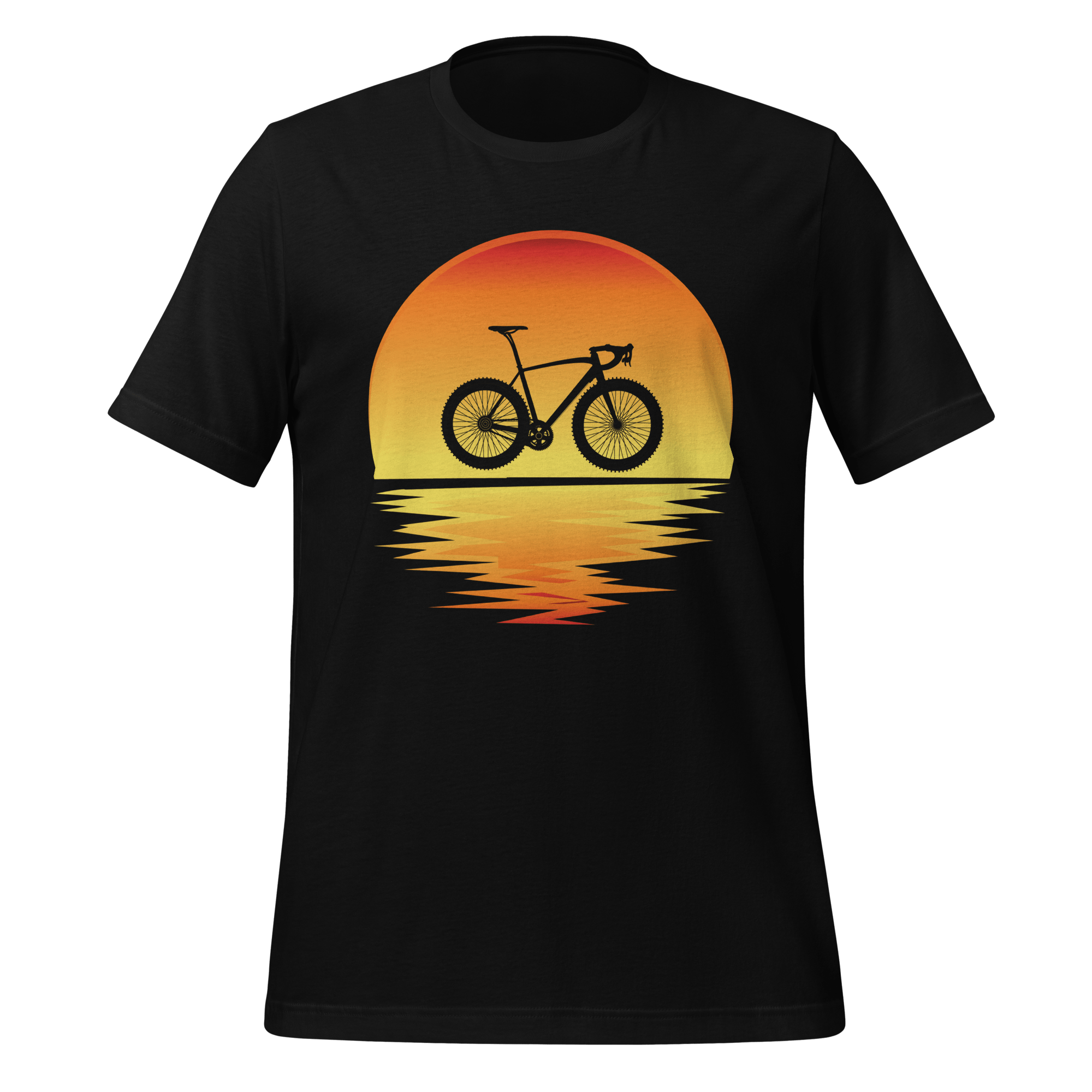 Sunset Bike Silhouette T-Shirt | Cycling Graphic Tee for Riders - Cyclist Hive