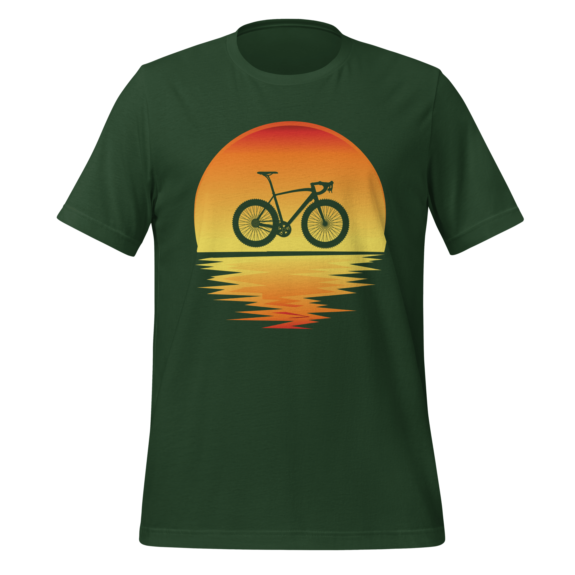Sunset Bike Silhouette T-Shirt | Cycling Graphic Tee for Riders - Cyclist Hive