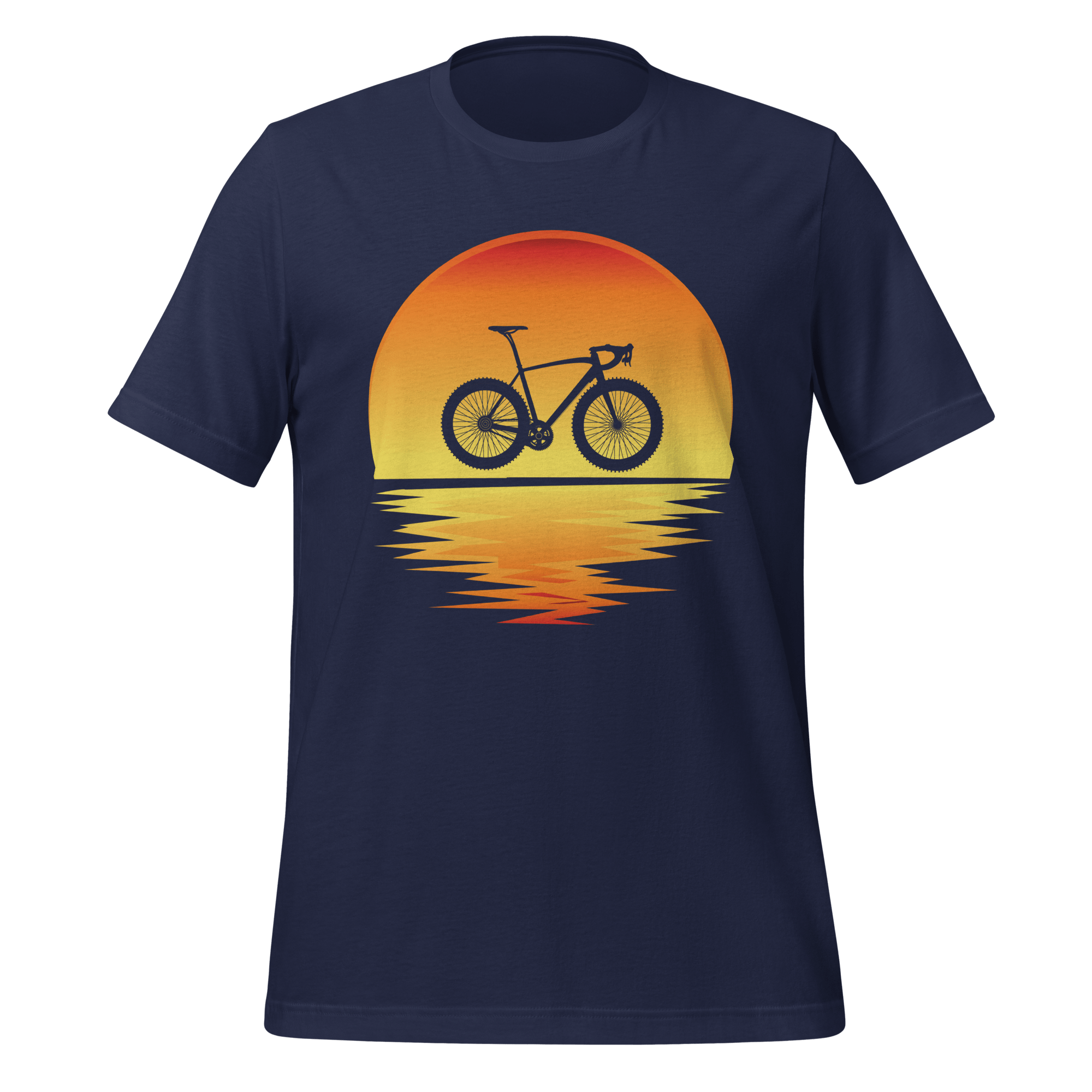 Sunset Bike Silhouette T-Shirt | Cycling Graphic Tee for Riders - Cyclist Hive