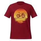 Sunset Bike Silhouette T-Shirt | Cycling Graphic Tee for Riders - Cyclist Hive