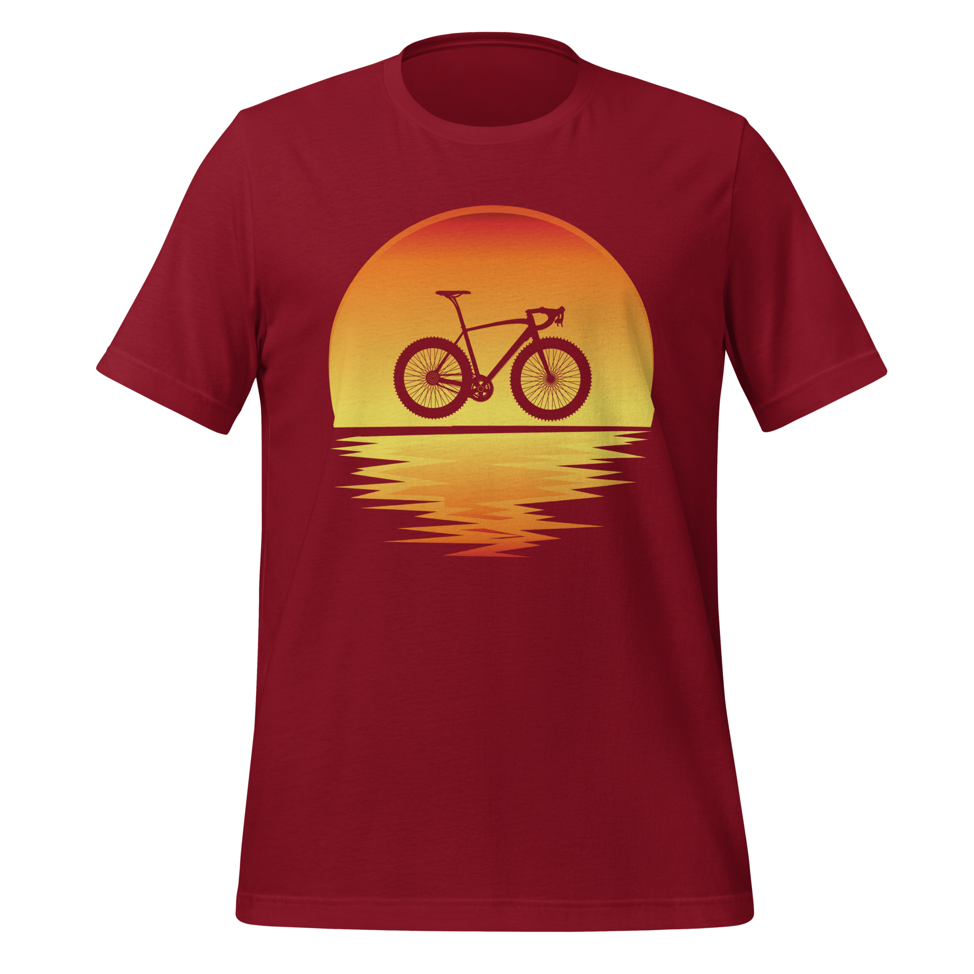 Sunset Bike Silhouette T-Shirt | Cycling Graphic Tee for Riders - Cyclist Hive