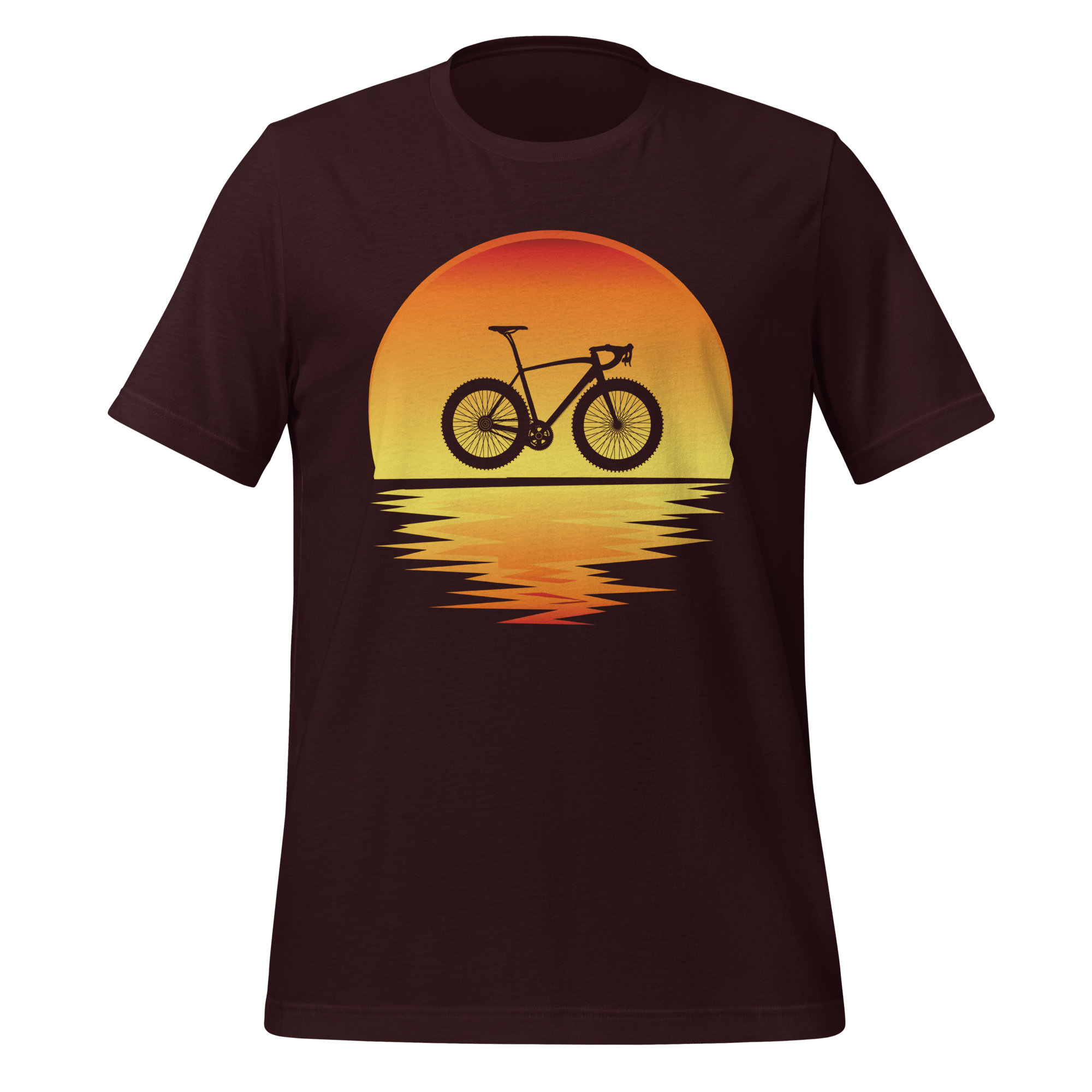 Sunset Bike Silhouette T-Shirt | Cycling Graphic Tee for Riders - Cyclist Hive