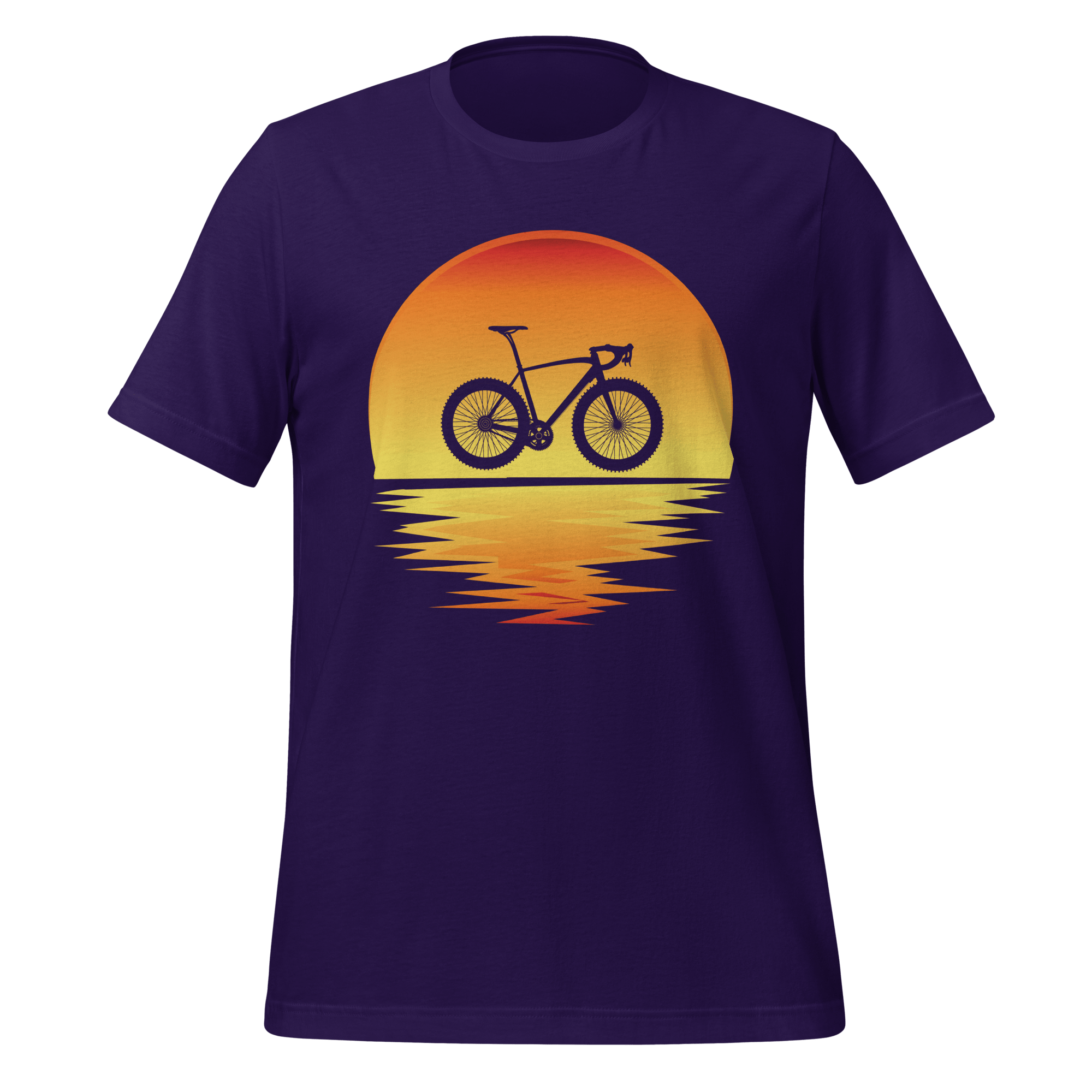 Sunset Bike Silhouette T-Shirt | Cycling Graphic Tee for Riders - Cyclist Hive