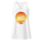 Sunset Bike Silhouette | Women’s Cycling Racerback Tank - Cyclist Hive