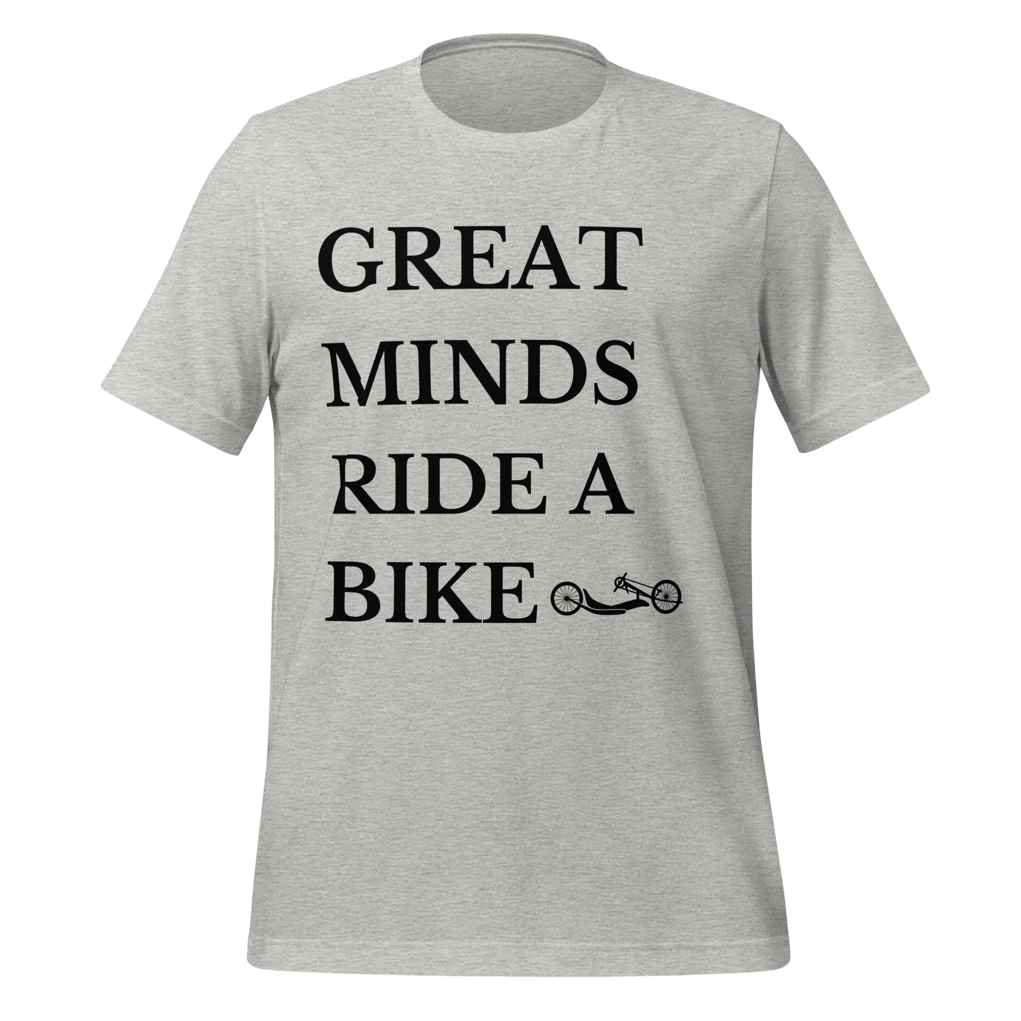 Great Minds Ride a Bike Handcycle T-Shirt | Adaptive Cycling Tee  Athletic Heather / 2XL Cyclist Hive