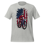 Mountain Bike American Flag T-Shirt | Patriotic Cycling Tee   Cyclist Hive