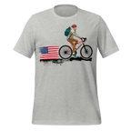 American Flag Cycling T-Shirt | Patriotic Bike Rider Tee   Cyclist Hive