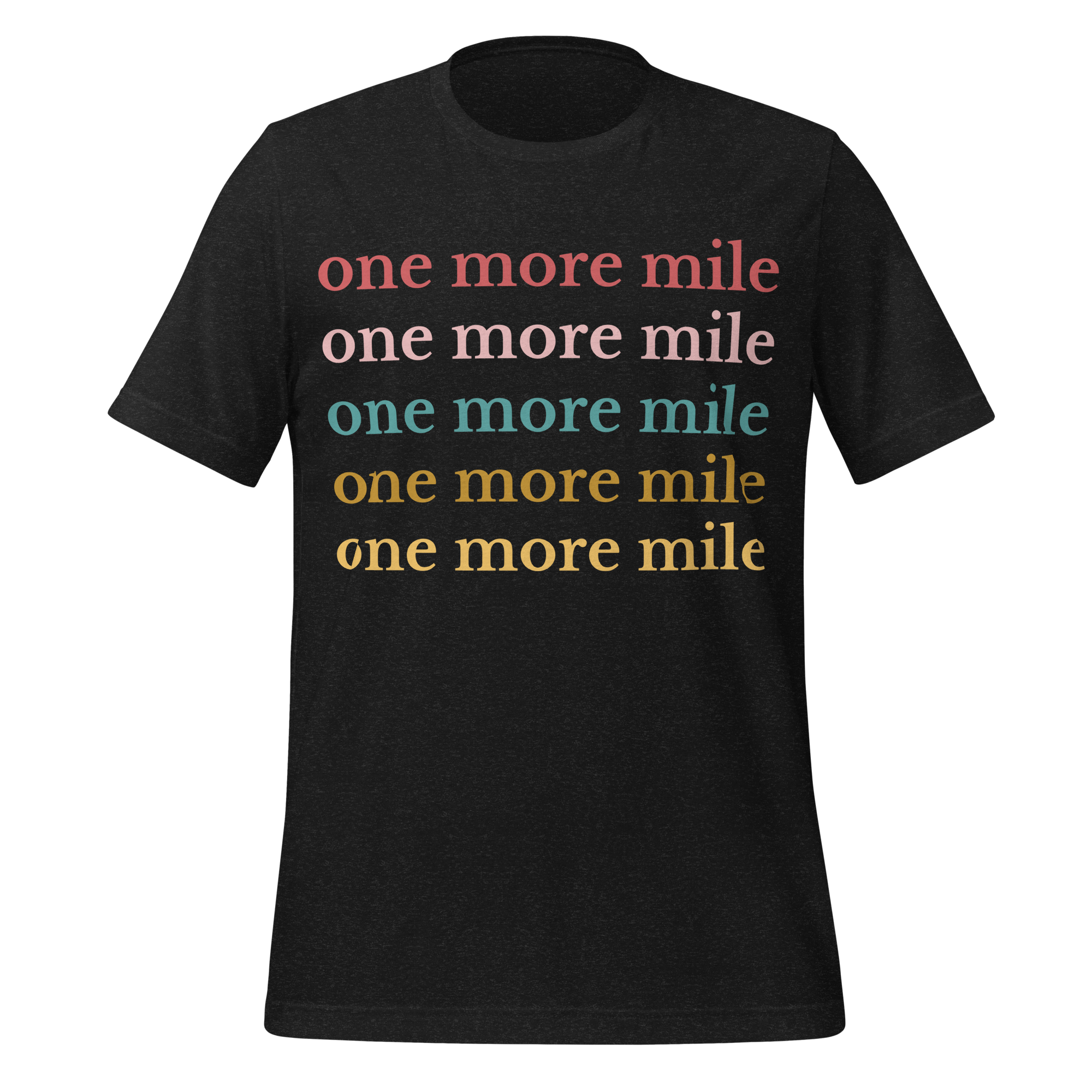 One More Mile Cycling T-Shirt | Motivational Bike Rider Tee  Black Heather / 2XL Cyclist Hive