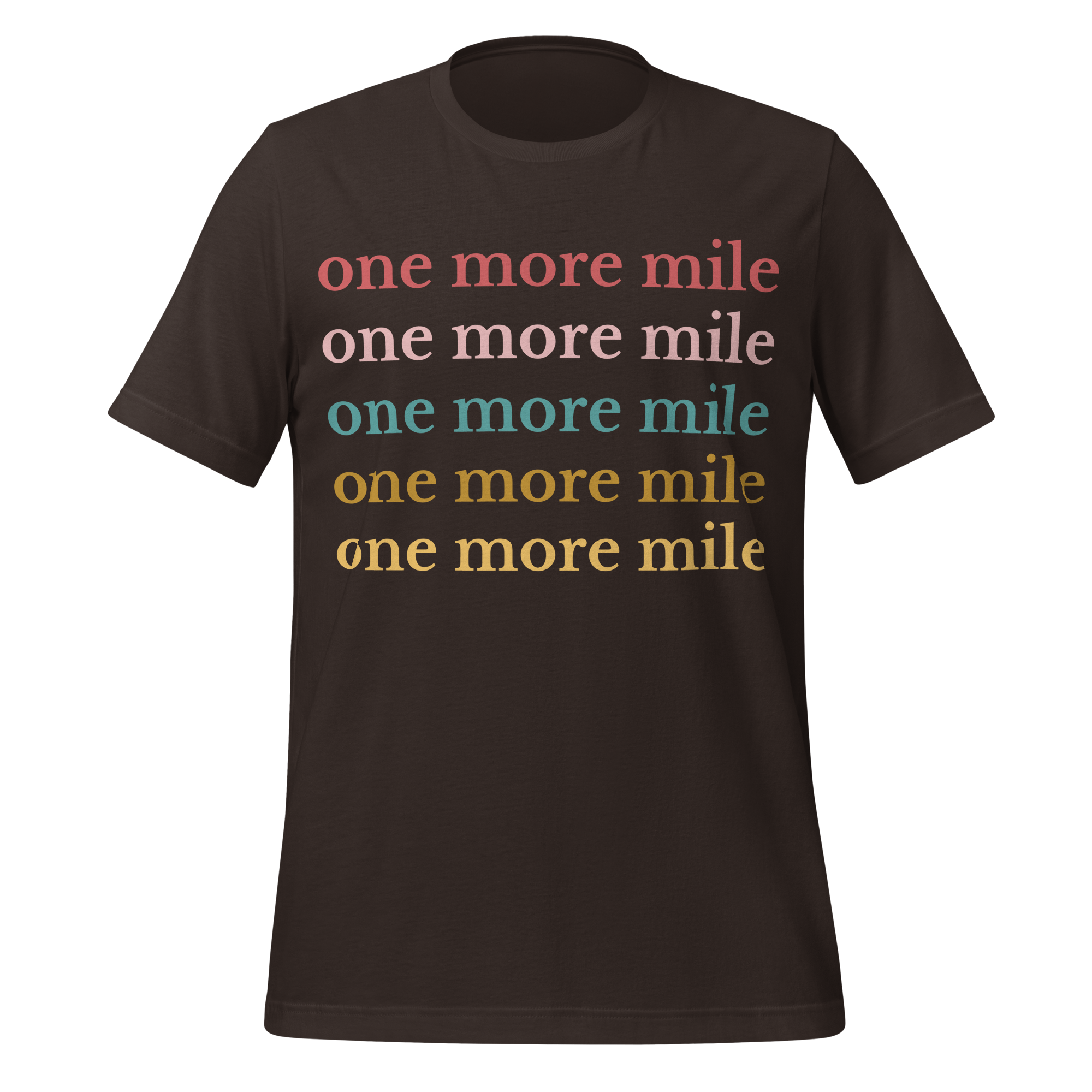 One More Mile Cycling T-Shirt | Motivational Bike Rider Tee  Brown / 2XL Cyclist Hive
