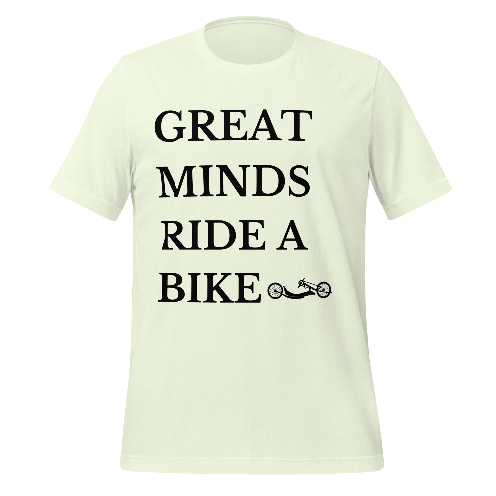 Great Minds Ride a Bike Handcycle T-Shirt | Adaptive Cycling Tee  Citron / 2XL Cyclist Hive
