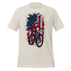 Mountain Bike American Flag T-Shirt | Patriotic Cycling Tee   Cyclist Hive