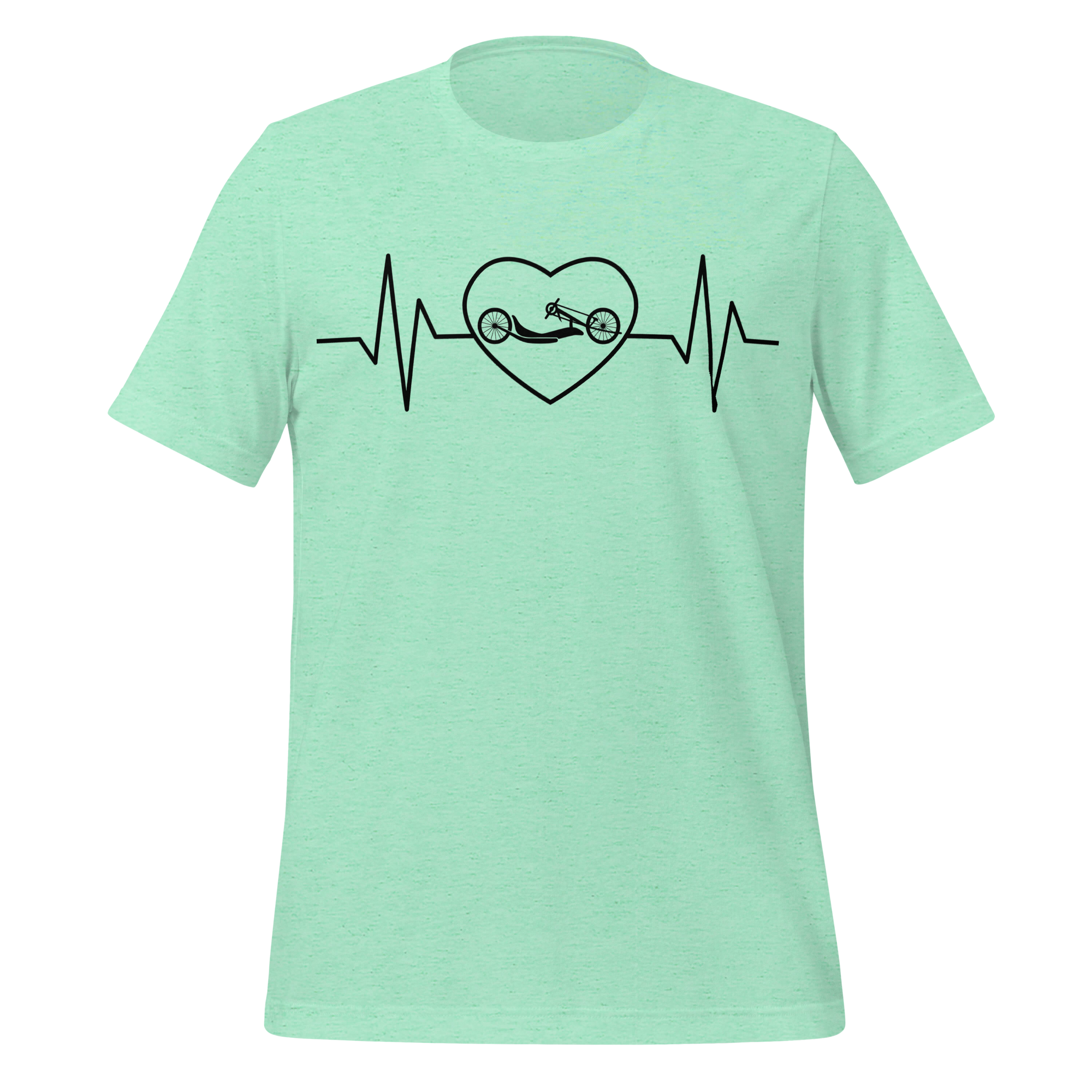 Handcycling Heartbeat T-Shirt | Minimalist Bike Lover Tee   Cyclist Hive
