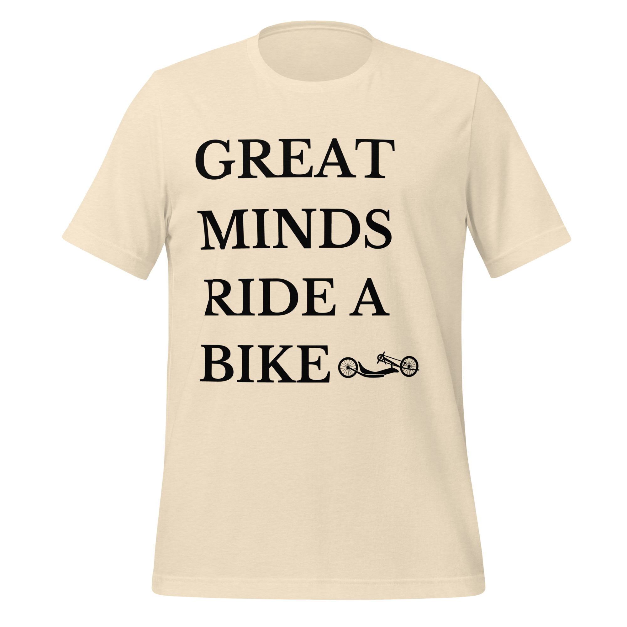 Great Minds Ride a Bike Handcycle T-Shirt | Adaptive Cycling Tee  Heather Natural / 2XL Cyclist Hive
