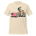 American Flag Cycling T-Shirt | Patriotic Bike Rider Tee   Cyclist Hive