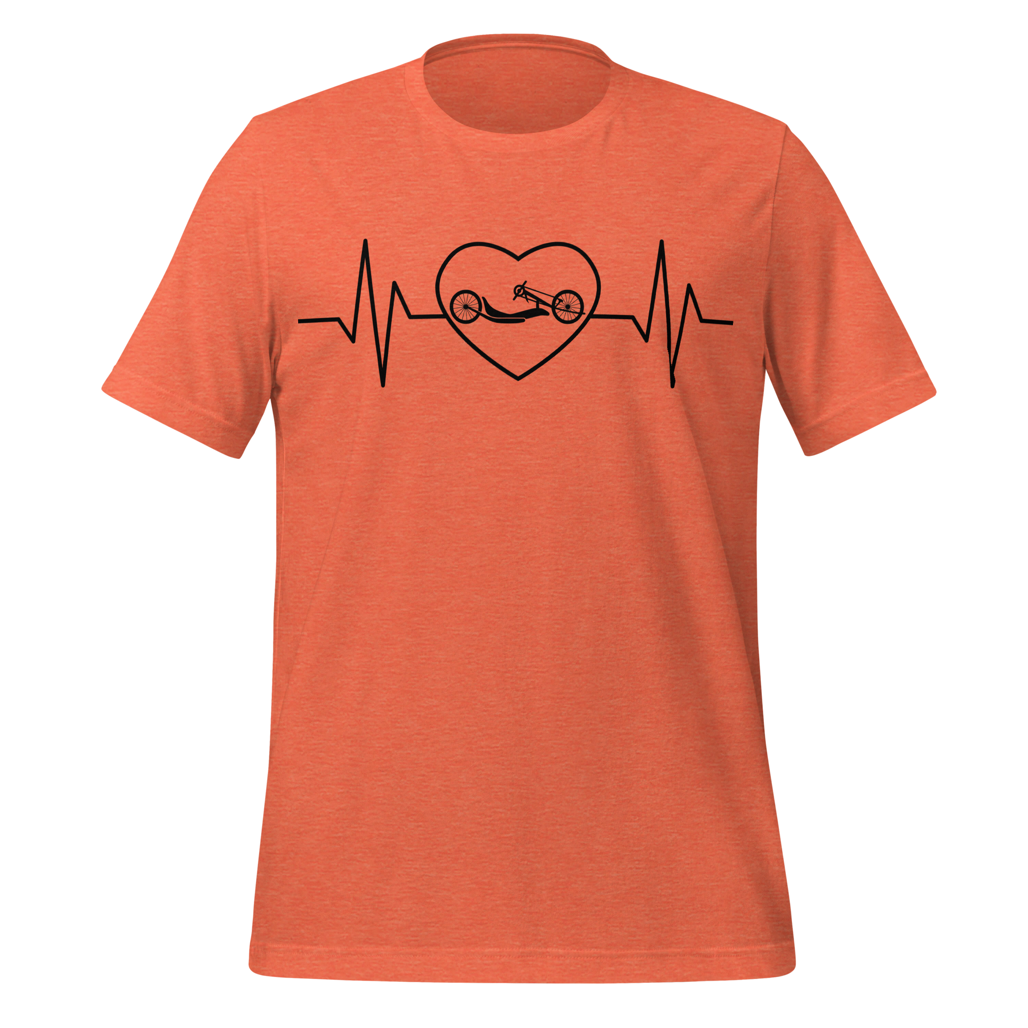 Handcycling Heartbeat T-Shirt | Minimalist Bike Lover Tee   Cyclist Hive