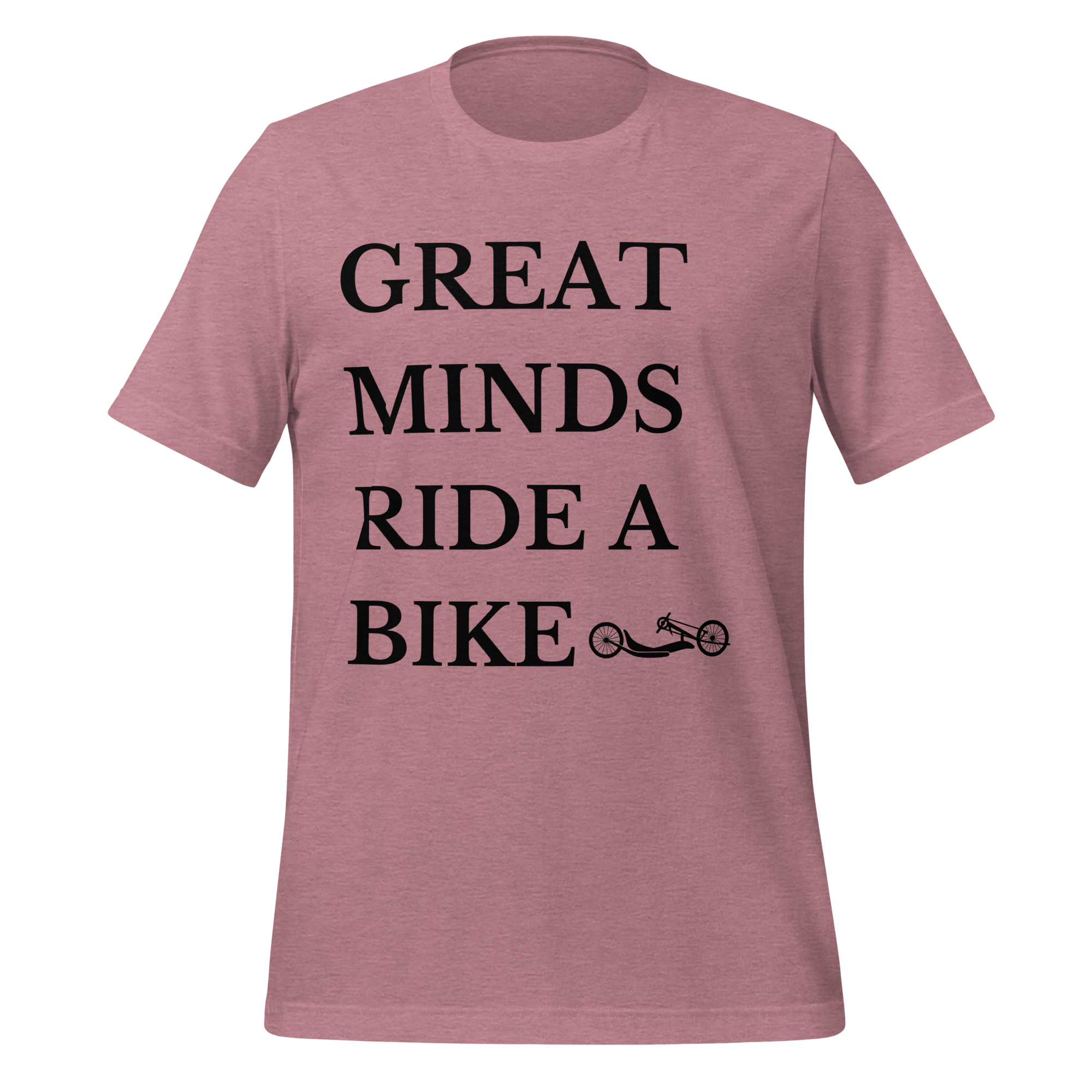 Great Minds Ride a Bike Handcycle T-Shirt | Adaptive Cycling Tee  Heather Orchid / 2XL Cyclist Hive