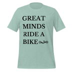Great Minds Ride a Bike Handcycle T-Shirt | Adaptive Cycling Tee  Heather Prism Dusty Blue / 2XL Cyclist Hive