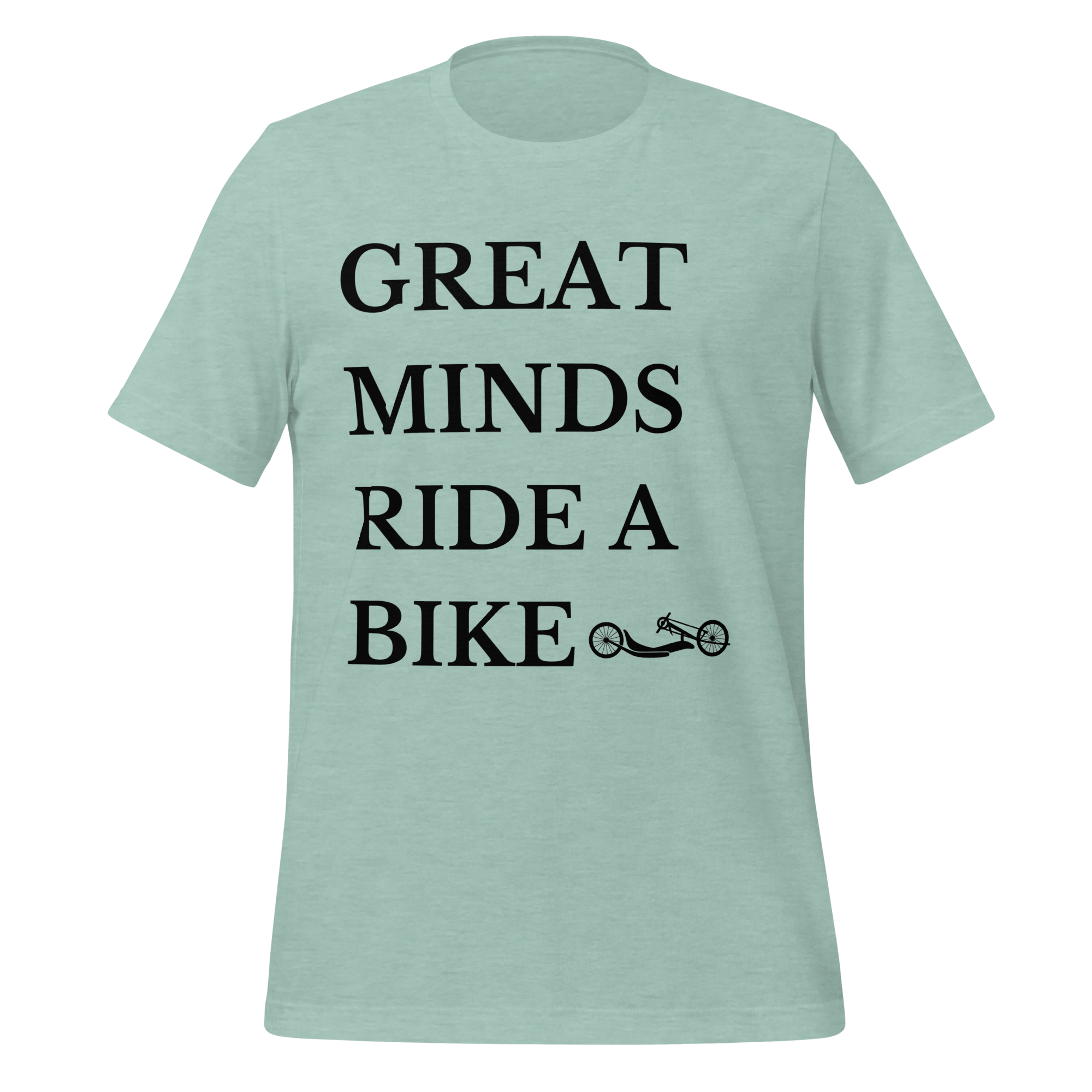 Great Minds Ride a Bike Handcycle T-Shirt | Adaptive Cycling Tee  Heather Prism Dusty Blue / 2XL Cyclist Hive