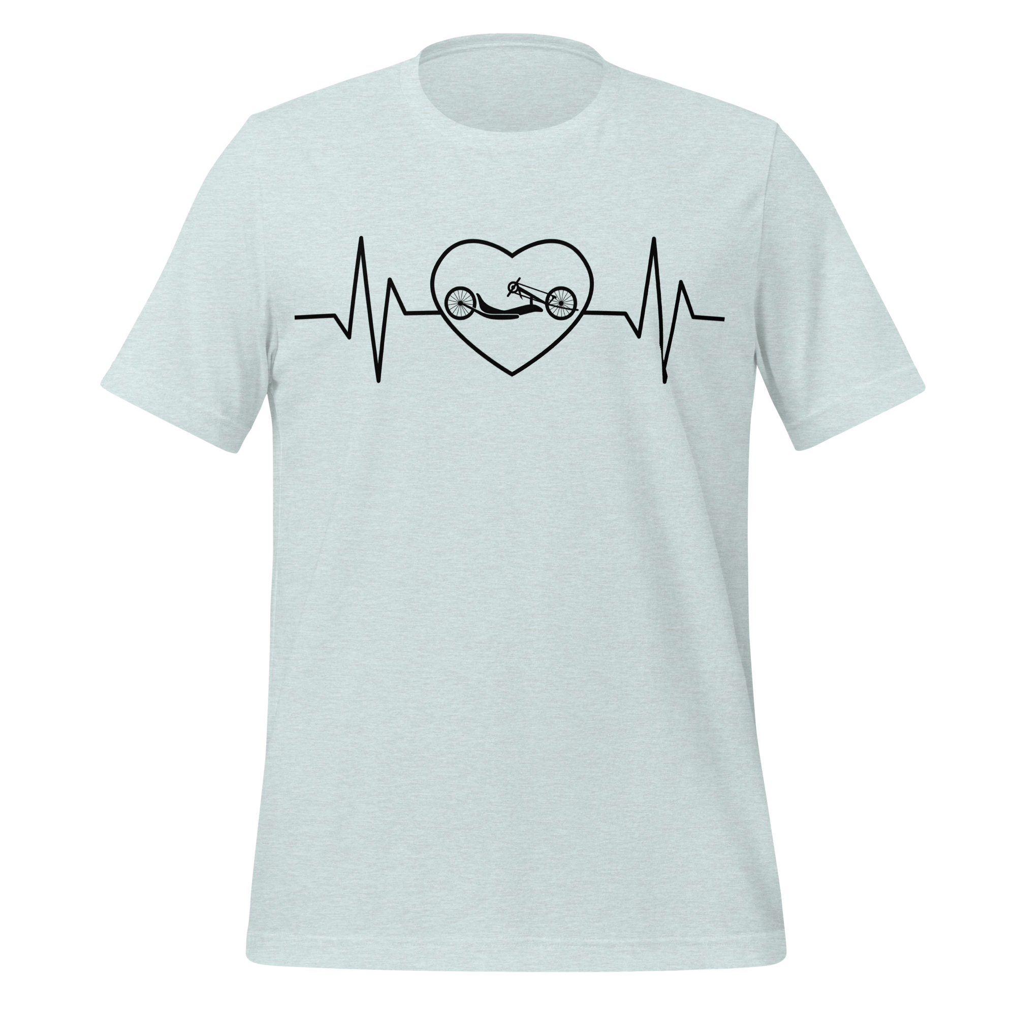 Handcycling Heartbeat T-Shirt | Minimalist Bike Lover Tee   Cyclist Hive