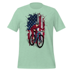 Mountain Bike American Flag T-Shirt | Patriotic Cycling Tee   Cyclist Hive